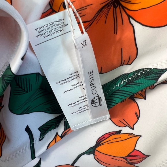 Tara Grinna Blue Top and Orange floral Bottoms bikini - Picture 9 of 11